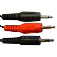 Standard 'Y' Audio Cable 3.5mm Stereo plug to 2 x 3.5mm Mono Jac