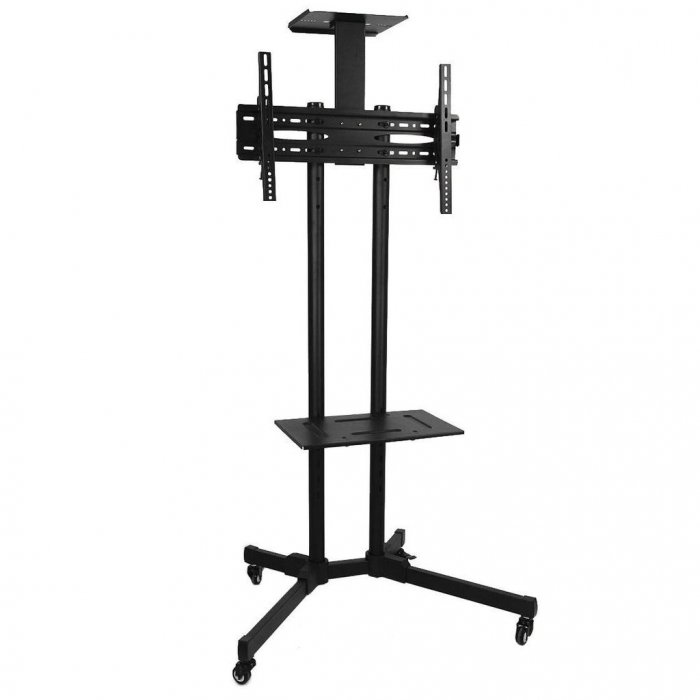 Prime Mounts PMD 910B 32" - 65" Portable TV Floor Stand On Wheel - Click Image to Close