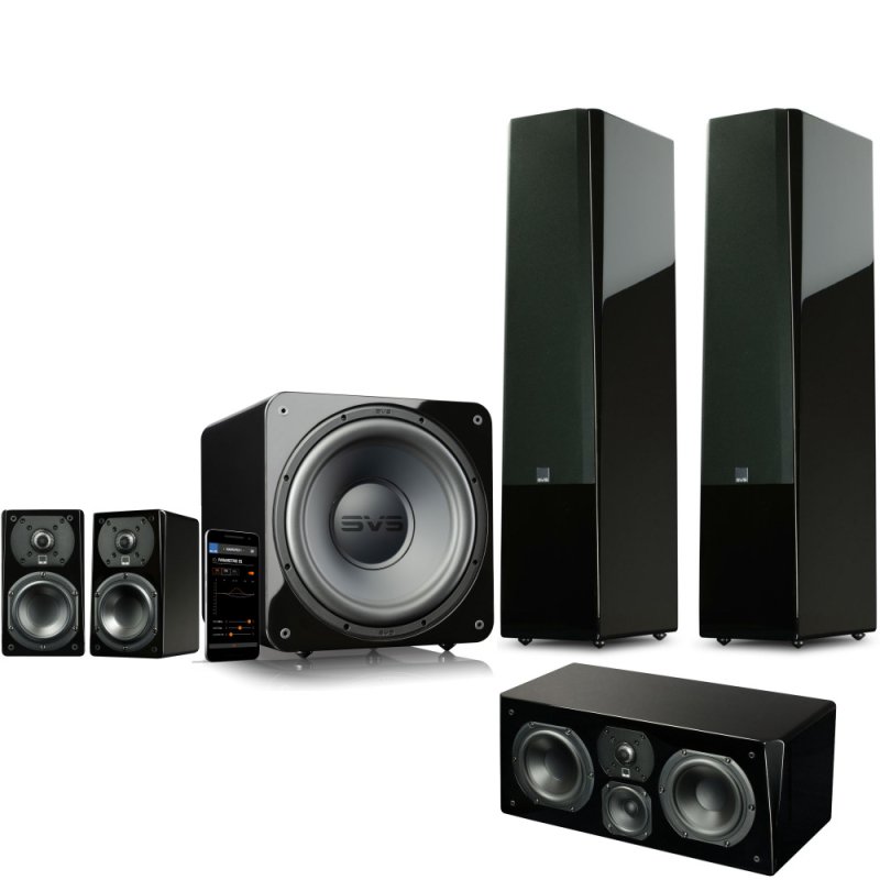 SVS Prime 5.1 Home Theater Speaker System with SB-1000 Pro PIANO GLOSS BLACK