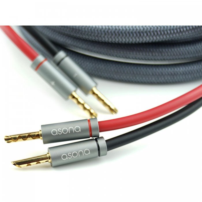 Asona 2-Conductor 14-Gauge Twisted Pair Audiophile Speaker Cables 15ft (4.5m) - Click Image to Close