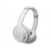 Audio Technica ATH-S200BTWH Wireless On-Ear Headphones with Built-in Mic & Controls WHITE