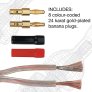 Ultralink 16AWG 16 Gauge Caliber Premium Speaker Wire with Pins (25ft)