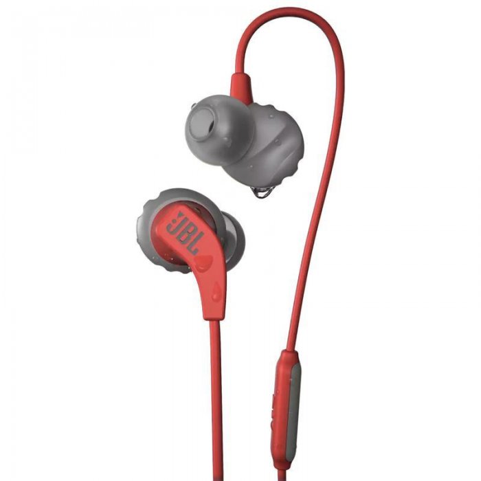 JBL Endurance Run Sweatproof Wired Sports In-Ear Headphones RED - Click Image to Close
