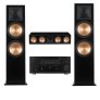 Onkyo TX-RZ70 & Klipsch RF-7 III / RC-64 III Premium Home Theater Speaker System Bundle BLACK