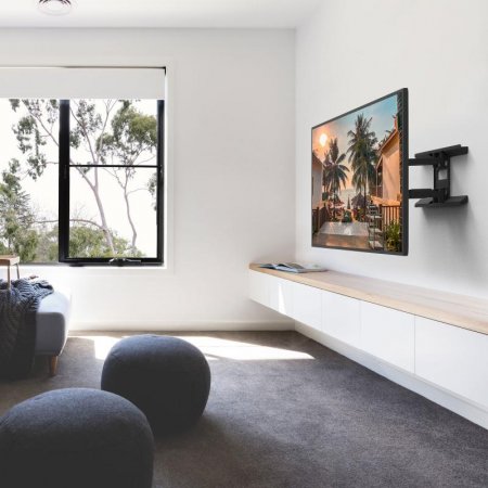 Description image for Kanto LX600SW Full Motion Metal Studs TV Mount for 34"-65" TVs BLACK