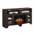 Bell\'O LASALEMATL 59-Inch TV Stand Fireplace Console CHOCOLATE