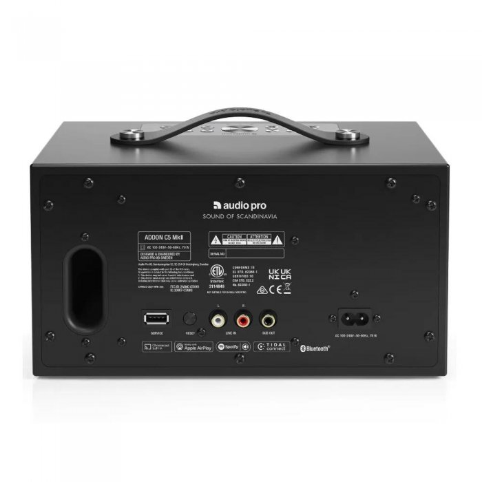 Audio Pro C5 MkII WiFi Wireless Speaker BLACK - Click Image to Close