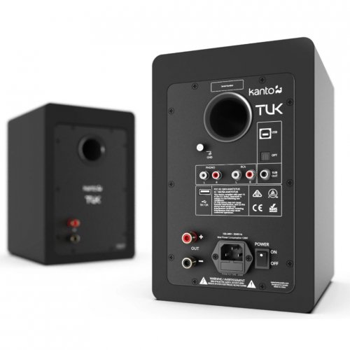 Kanto Tuk High End Powered Bookshelf Speaker Pair Matte Black