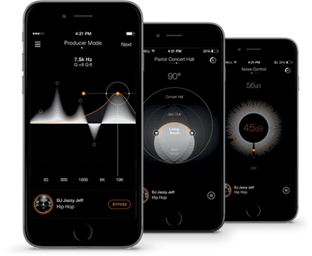 Description image for Parrot Zik 3 'Wireless Everything' Headphones Designed by Philippe Starck BLACK GRAIN
