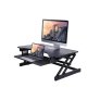 Rocelco ADR Sit-To-Stand 32-Inch Adjustable Desk Riser GREY