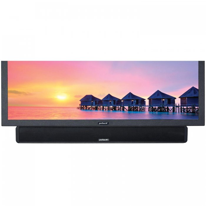 Peerless AV Xtreme IP65 Rated Outdoor Soundbar for Outdoor Displays BLACK - Click Image to Close