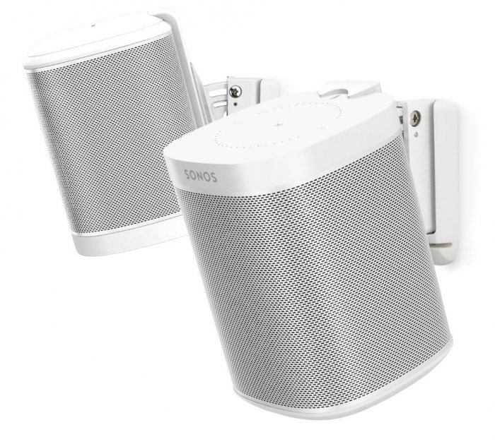 Flexson FLXS1WM2011 Wall Mount for Sonos ONE WHITE (Pair) - Click Image to Close