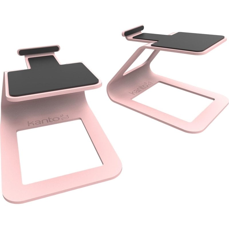 Kanto Living SE2P Elevated Desktop Speaker Stands for Small Speakers PINK
