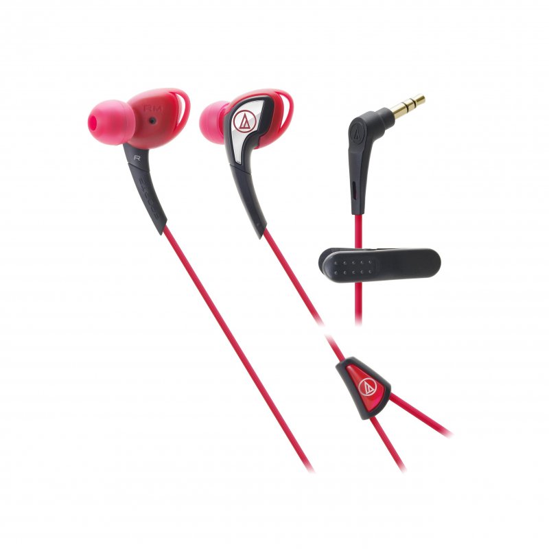 Audio-Technica ATHSPORT2RD Sonic Sport In-Ear Headphones RED