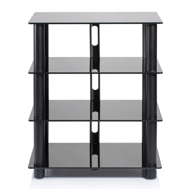 NorStone EPUR 4 Hi-Fi Audio Rack with Glass Shelves SATIN BLACK