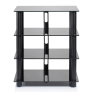 NorStone EPUR 4 Hi-Fi Audio Rack with Glass Shelves SATIN BLACK