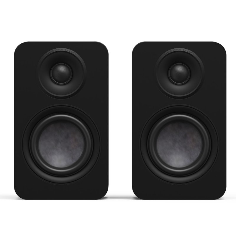 Kanto Living YU4 Passive 2nd Gen Passive Bookshelf Speakers with 1” Silk Dome Tweeter and 4” Abaca-Reinforced Woofer BLACK