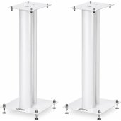 NorStone Stylum 2 Premium Metal 23.6-Inch Speaker Stand Pair WHITE SATIN