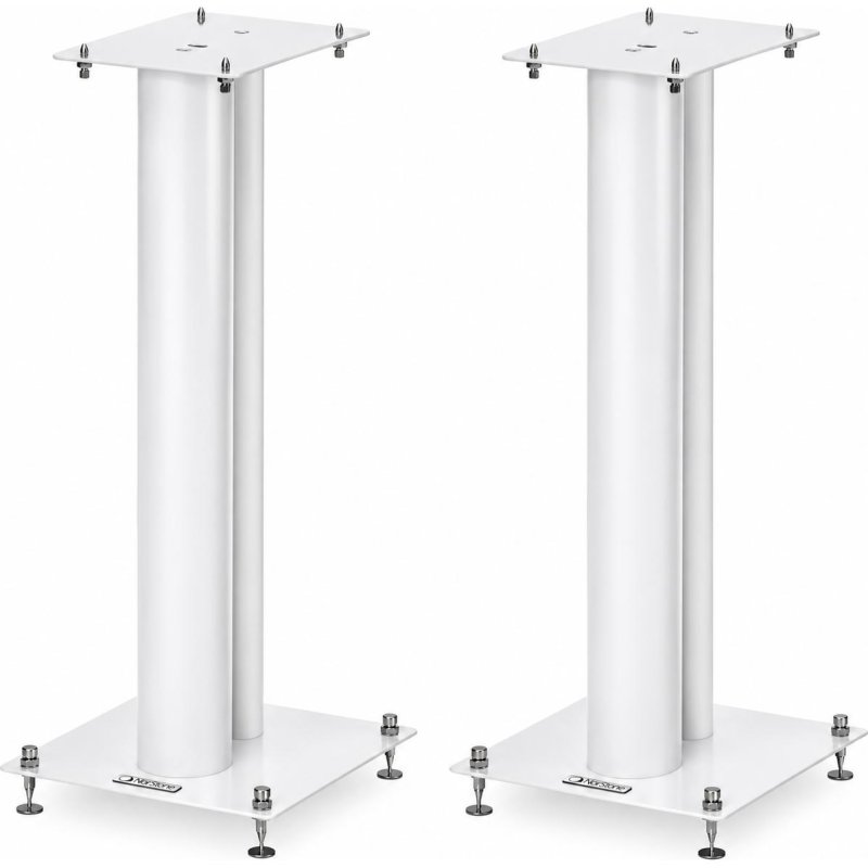 NorStone Stylum 2 Premium Metal 23.6-Inch Speaker Stand Pair WHITE SATIN