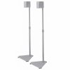 Everik EverView Adjustable Rear Home Theatre Speaker Stands Pair FLAT SILVER