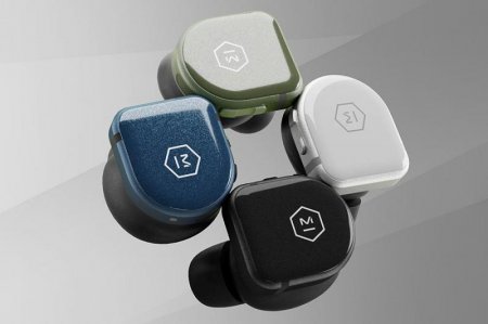 Description image for Master & Dynamic MW08 SPORT Sport Glass Truly Wireless Earphones Kevlar Case BLUE - Open Box