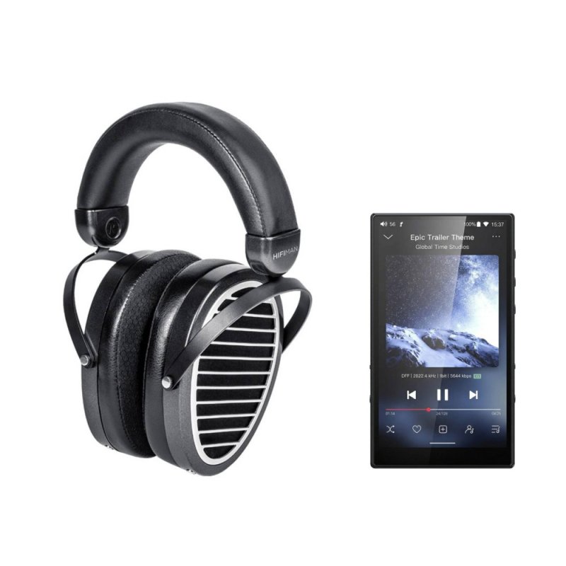 FiiO M21 High-Resolution Music Player with HiFiMan Edition XS Planar Headphone Bundle BLACK
