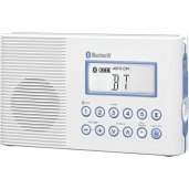 Sangean H202 Digital Tuned Waterproof/Shower Radio with Bluetooth WHITE