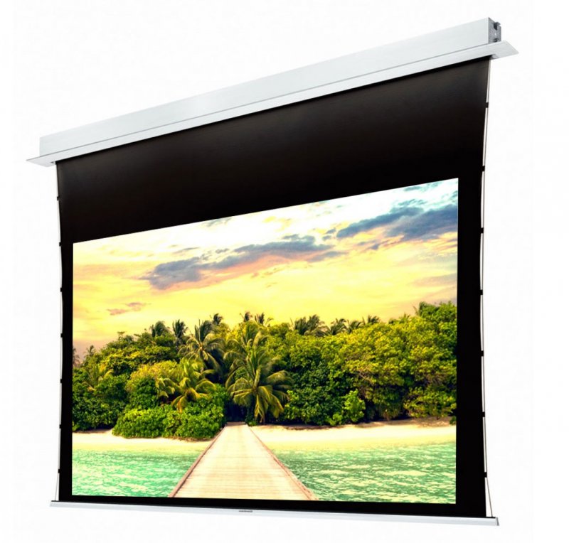 Grandview RLF-MIR 77" Recessed Ceiling Tab-Tension Motorized Projector Screen 16:9