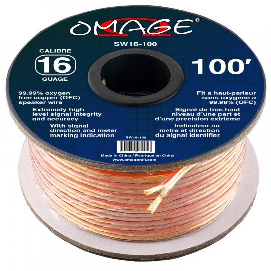 Omage SW16-100 16-Gauge Oxygen Free Copper Speaker Wire 100-Foot