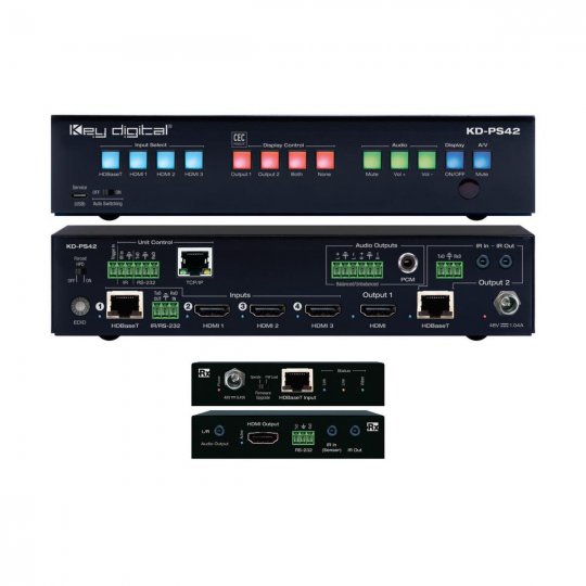 Key Digital KDPS42 4-Input 4K 18G Presentation Switcher