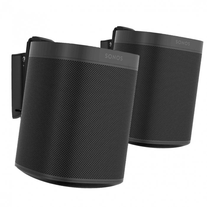 Flexson FLXS1WM2021 Wall Mount for Sonos ONE BLACK (Pair) - Click Image to Close