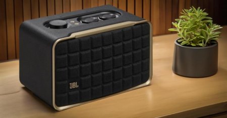Description image for JBL Authentics 200 Smart Home Speaker with Wi-Fi RETRO BLACK