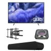 Samsung QEF1 55-inch QLED 4K Smart TV & Sonos Ray Soundbar Home Entertainment Bundle with Kanto Full Motion Wall Mount and XLO HDMI Cable TITAN GRAY/B
