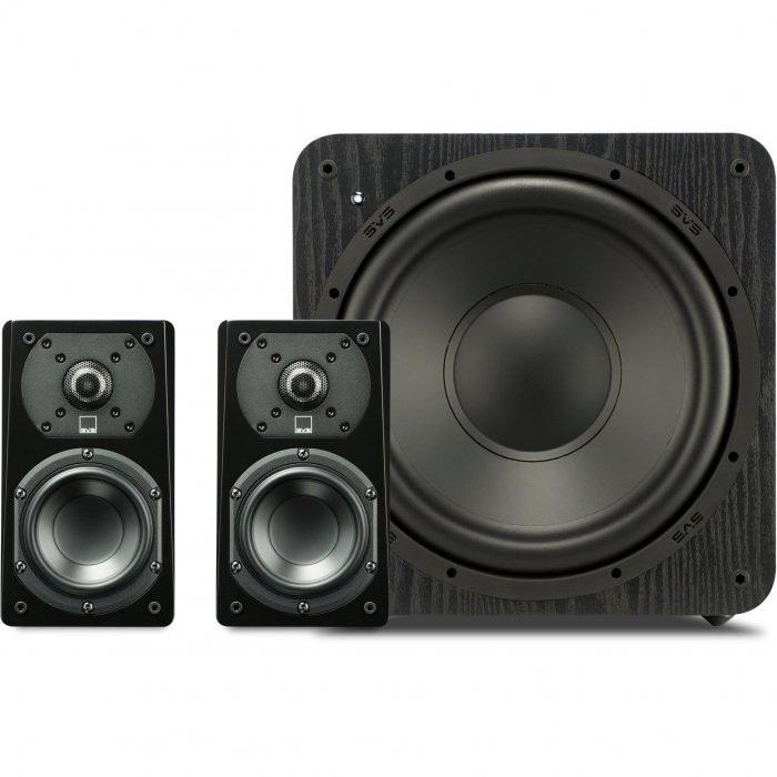 SVS Prime Satellite 2.1-Channel Home Theater Speaker System BLACK ASH - Click Image to Close