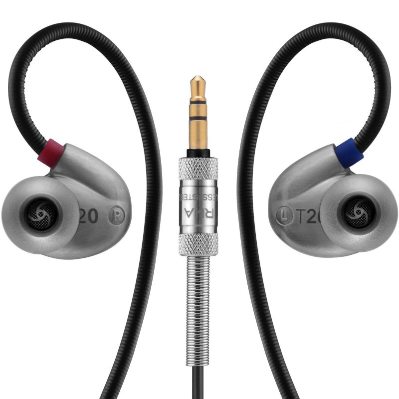 RHA T20 DualCoil Hi-Res In-Ear Headphones & IEMs with Ear Hooks ALUMINIUM