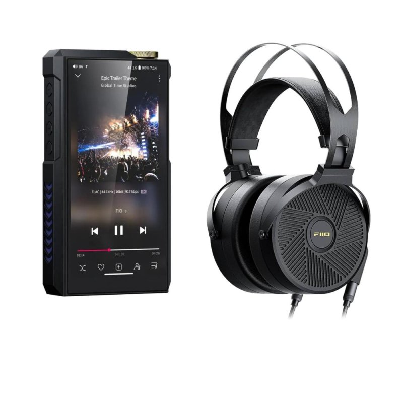 FiiO M27 Flagship DAP & FT5 Planar Magnetic Headphones Bundle ALUMINIUM BLACK