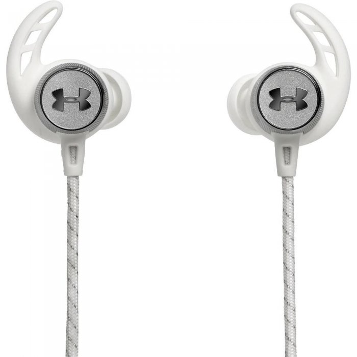 JBL Under Armour React Sport Wireless Bluetooth In-Ear Headphones WHITE - Click Image to Close