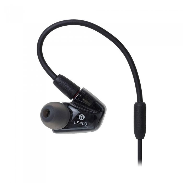 Audio Technica ATH-LS400iS In-Ear Quad Armature Driver Headphones w/In-line Mic & Control - Click Image to Close