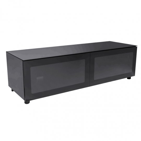 Sonora S57 Series S57V60N 60-Inch Wood and Glass TV Stand GLOSS BLACK