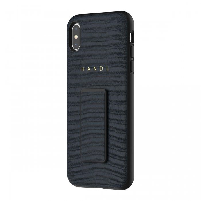 Handl HD-AP03CSNV Inlay Case for Iphone X/XS - NAVY CROC - Click Image to Close