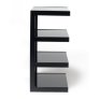 NorStone Esse Four Glass Shelf Hifi Audio Rack BLACK