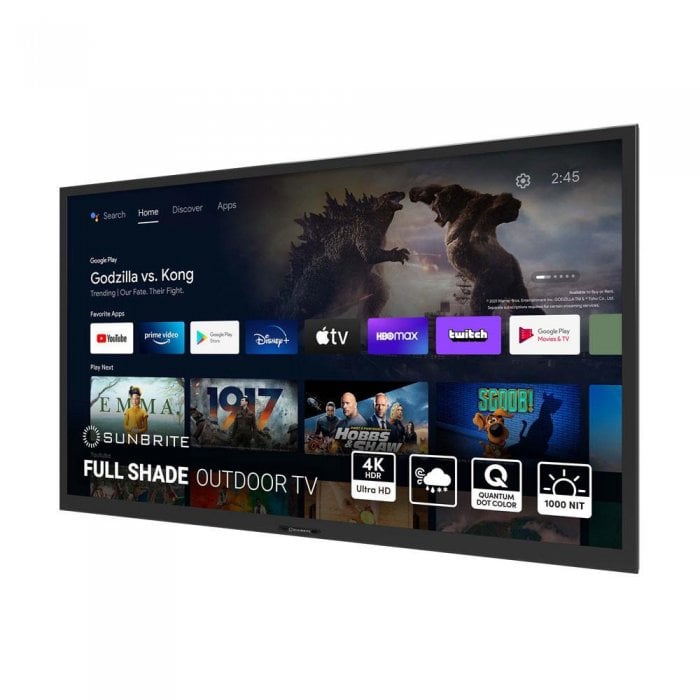 SunbriteTV Veranda 3 SERIES 55-Inch 4K HDR Full Shade Outdoor TV BLACK - Click Image to Close
