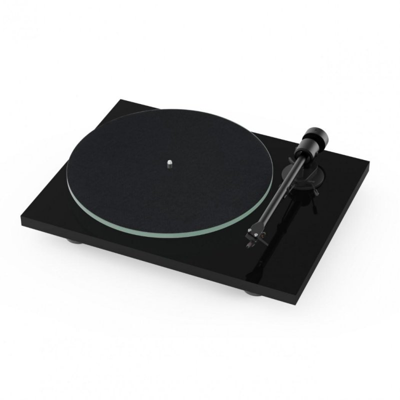 Pro-Ject T1 EVO Phono Turntable with Phono Preamp and OM10 Cartridge BLACK