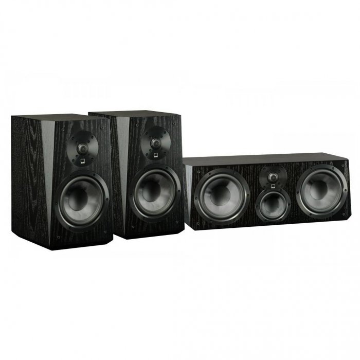 SVS Ultra Center and Bookshelf Reference-Grade Speaker Bundle BLACK ASH - Click Image to Close