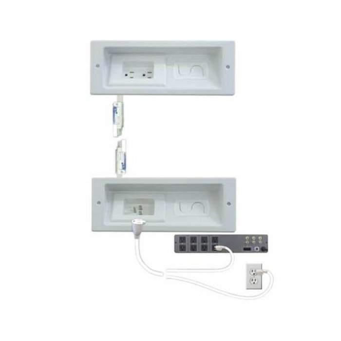 Sanus ELM806 In-Wall Cable Management System WHITE - Click Image to Close