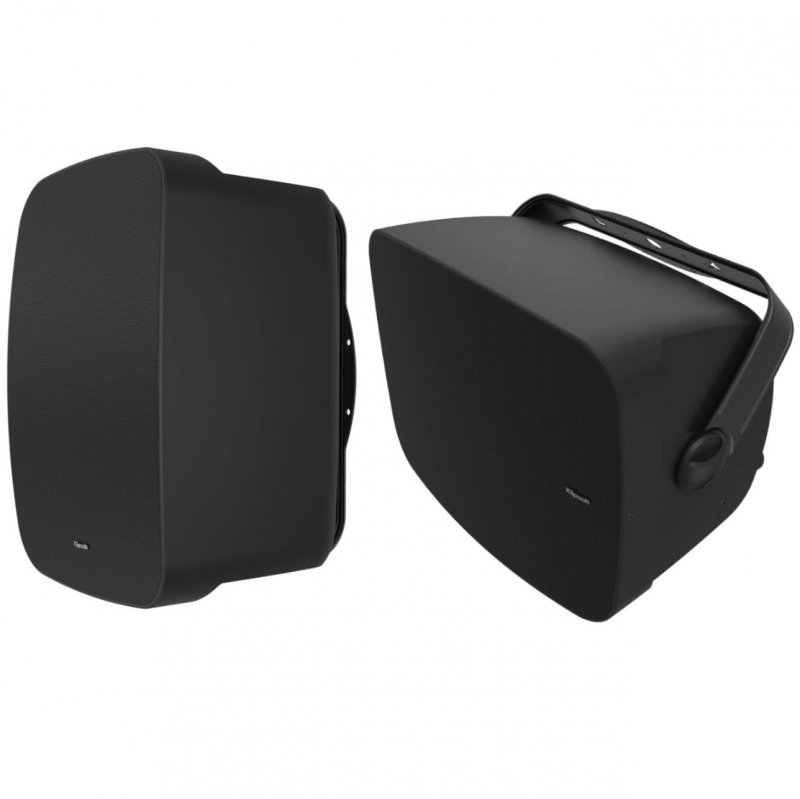 Klipsch Full-Range 8” Indoor/Outdoor Residential Surface Mount Loudspeaker (Pair) BLACK