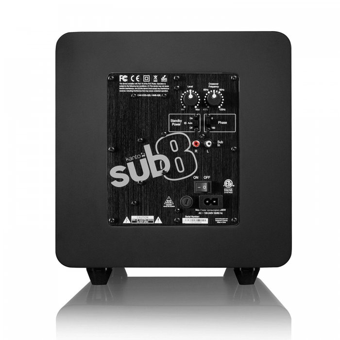 Kanto SUB8MB 8-Inch Active Subwoofer MATTE BLACK - Open Box - Click Image to Close