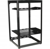 Sanus CFR1620 35-Inch Tall AV Rack 20U Stackable Skeleton Rack BLACK