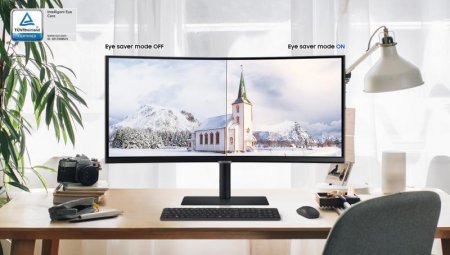 Description image for Samsung 34-Inch ViewFinity S6 Ultra-WQHD 100 Hz Curved Monitor