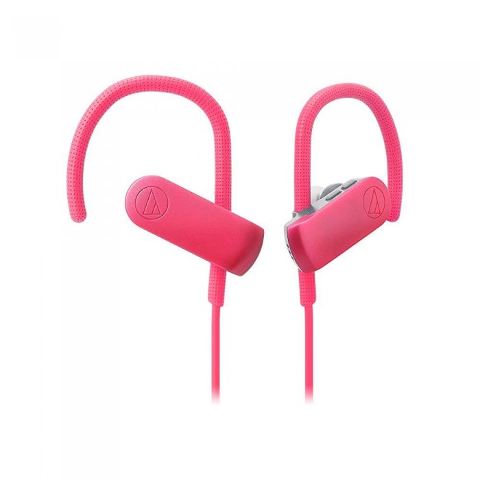 Audio Technica ATH-SPORT50BTPK SonicSport Wireless In-Ear Headphones Pink - Click Image to Close